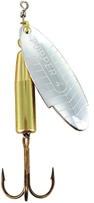 MAPSO- 5 Cucharillas de Pesca Popper-LASTRADA 4 Plata 20 GMS