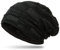 Caspar MU135 gefütterte Feinstrick Beanie Mütze mit Flecht Muster, Größe:One Size, Farbe:schwarz-grau