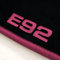 Autoteppich Stylers ATS-Q300_E92-404_BMW Fußmatten mit Stick (E92) und Rand in Pink