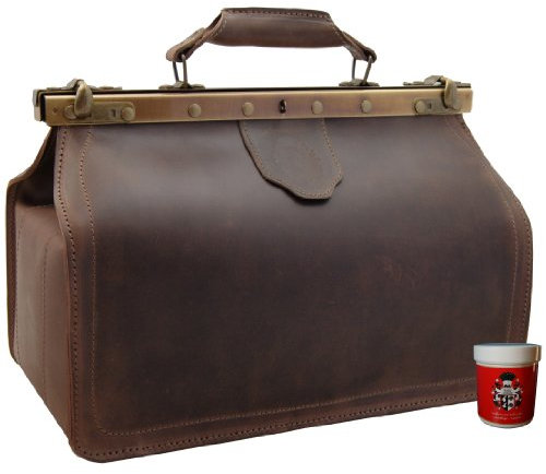 Freiherr von Maltzahn Arzttasche BIO Leder mit Innentasche und gratis Lederpflege, Handmade in Germany