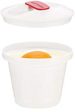 Tescoma Recipiente para Cocer Huevos Purity Microwave, Blanco, 28.4x11x7.3 cm, 2 Unidades