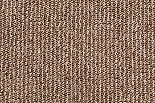 Teppichboden Schlingentextur Kurzflor Auslegware Bodenbelag beige 450 x 400 cm. Weitere Farben und Größen verfügbar