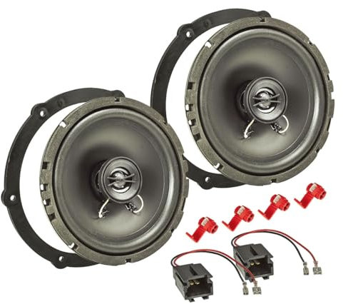 tomzz Audio 4008-000 TA16.5-Pro Lautsprecher Einbau-Set kompatibel mit Citroen C1 C4 Jumpy Peugeot 107 Toyota Aygo 165mm Koaxial System