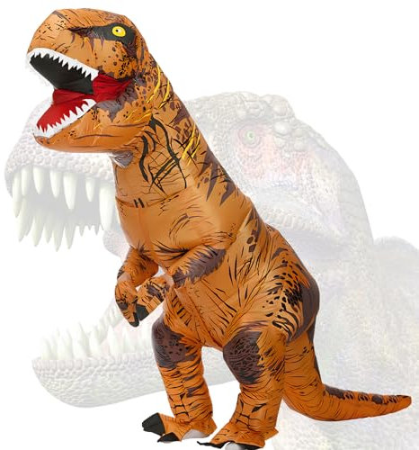 RHYTHMARTS Dinosaurier Kostüm Erwachsene Aufblasbare Dinosaurier Kostüme Aufblasbare Dinosaurier Kostüm für Erwachsene