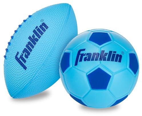 Franklin Sports Unisex-Erwachsene Foam Football & Soccer Ball Mini Pro Brite Schaumstoff Fußball, Multi
