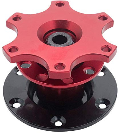 Auto Lenkrad Schnellspanner Nabe Universal Racing/Rallye/Motorsport Boss Hub Lenkrad Anpassung (rot)