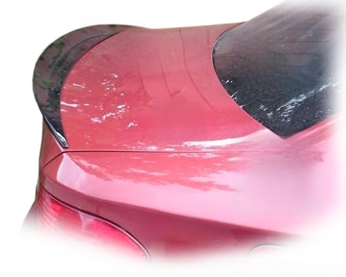 FLY DESIGN Heckspoiler passend für BMW 1er E82 Coupe, Heckflügel, Spoilerlippe für Auto Tuning, ABS Kunststoff Schwarz Glanz