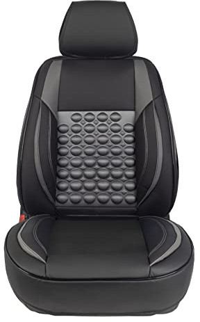 Origen Ergonomischer Sitzbezug für den Vordersitz Modell R6 Schwarz & Grau mit 6 cm Schaumstoff. Kompatibel mit Seitenairbag. Hergestellt aus hochwertigen Materialien. Universell und ergonomisch.