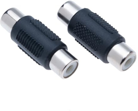 RCA Female to Female Coupler Connector Pack of 2 - Phono Socket to RCA Adapter Compatible with Speaker, Amplifier, TV