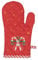 Clayre & Eef Ofenhandschuh 18x30 cm Weiß Rot Baumwolle Nussknacker Ofenhandschuh