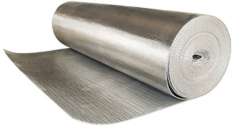 Selbstklebe Isolierfolie Wärmedämmung Alu-Blasenfolie Doppelte Alu 5mm Dick Isolierfolie DäMmfolie,Reflexionsrolle Heizung Isolierung,Für Dächer Wände Und Böden Wärmehaltung,5mm（thk）,1*4M(4m²)