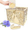 THATSARD Hochzeit Kartenbox Holz Geschenkkartenbox Wedding mit Schloss für Hochzeit Geburtstag Babyparty