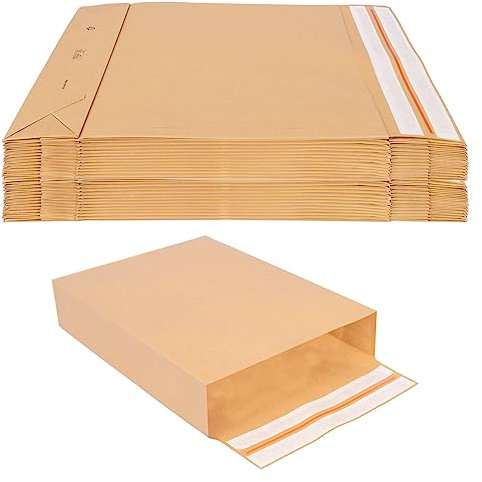 verpacking Faltentaschen 570 x 450 x 100 mm mit Klotzboden, doppelte Haftklebung und Aufreißfaden Versandtasche (50 Stück)