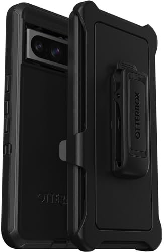OtterBox Defender Hülle für Google Pixel 8 Pro, stoßfest, sturzsicher, Ultra-robust, schützende Hülle, 5X getestet nach Militärstandard, Schwarz, Keine Einzelhandelsverpackung
