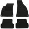 AD Tuning HG3684-SILBER Fußmatten Set (4teilig) Schwarz Silber Autoteppiche