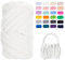 Uiopa Filato Gigante Bianco Crema, 500g Filo Cotone Grosso Tubolare a Mano, Gomitolo di Filato Chunky Yarn per Borse, Coperte, Cestini, Nidi di Animali Domestici, Artigianato Fai-da-Te