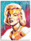 ARTland Wanddeko Leinwand Bilder Wandbild 45x60 cm Legende Porträt Farbe Marilyn Monroe Hollywood Film Kino Star U5BO