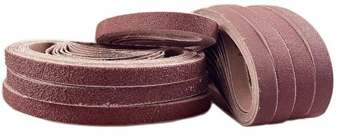 80 piezas Bandas de Lija 10 x 330mm,10x40/60/80/120/180/240/320/400 Juego de Cintas de Lijado,para Lijadora de Banda