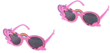 STOBAZA 2 Stk Gläser Brille Anzieh-accessoire Kostüm Dekoration Einhorn-spektakel Requisiten Rosa Kleidung
