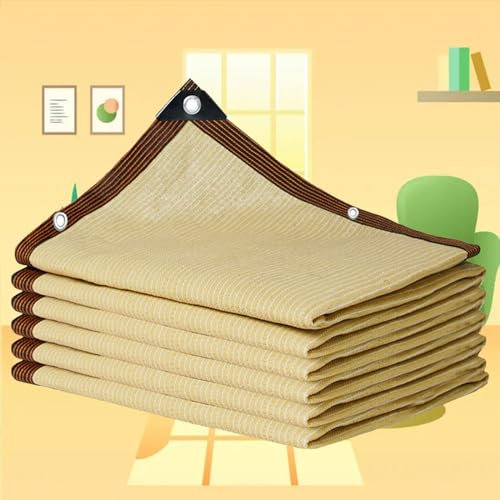 Voile D Ombrage Toile pour Pergola Filet Ombrage Sable Voile D Ombrage Voile Pare Soleil Toile Pare Soleil Jardin des Fleurs Serre Grange ou Chenil Toit Couvre,beige-2x5m