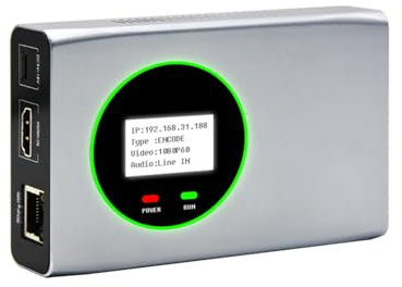 ORIVISION FULL NDI Encoder Decoder, 1080P@60 HDMI zu Full NDI, NDI-Videokonverter mit HDMI-Loopout, Tally-Light-PTZ-Steuerung für die Übertragung von Live/TV-Programmvideoproduktionen