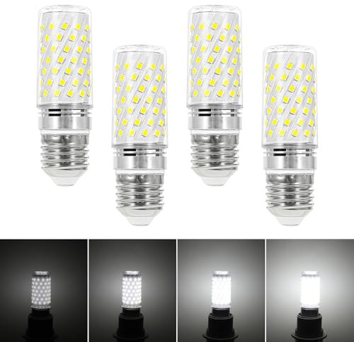 E27 LED mais dimmerabile,bianco freddo 6000K 10W 1000LM LED E27 mais lampadine, sostituisce 100W lampadina alogena, lampadina LED per lampadario, lampada a parete AC 220-240V (confezione da 4)