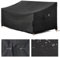 F&J Outdoors Gartensofa Abdeckung Wasserdicht Bank Abdeckungen 2-3 Sitzer Patio Stoff Sofa Abdeckungen Outdoor-Möbel Cinched Taille Winddicht Protector Schwarz,158x99x66/91cm