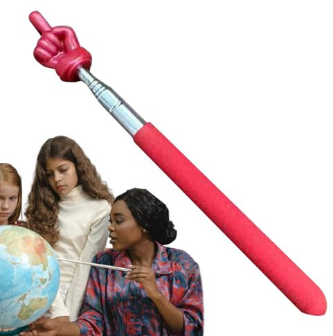 Puntero telescópico para profesores, puntero extensible para dedo, Bastón señalador de mano largo telescópico plegable para escuela, Punteros de presentación de oficina, puntero de pizarra extensible