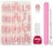 Falsche Nägel Tips Set - 240 Stück Französisch Falsche Nägel Zum Aufkleben - Künstliche Nägel Kurz Quadrat Nail Art Manicure Fake Nails für Damen und Frauen (Oval Gradient 06)