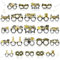 SEPGLITTER Silvester Brille, 24 Stücke Happy New Year Brille 2025 Partybrille Silvester Schwarz Gold Happy New Year Partybrillen 2025 Silvester Foto Requisiten