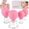 YYTECH Schröpfgläser mit Silikon Saugball 4 Stück Schröpfglas Set Gesicht Vakuum Massage Schröpfen Entgiftung gegen Verspannungen Falten und Cellulite, Für Jede Körperstelle