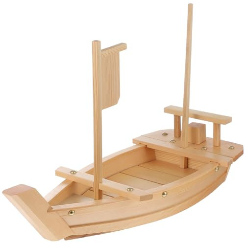 Cabilock Barco De Sushi Para Servir Sashimi Bandeja De Sushi Para Decoración De Mesa Plato De Exhibición Forma De Barco Para Exhibición De Comida