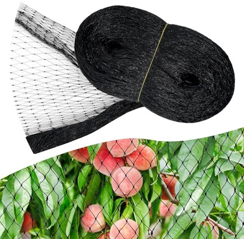 4x10m Vogelschutznetz Engmaschig Vogelnetze Teichnetz Hühnernetz Laubnetz Strapazierfähiges Taubennetz Schutzes von Obst/Bäume/Ernte von Vögeln mit Schutz