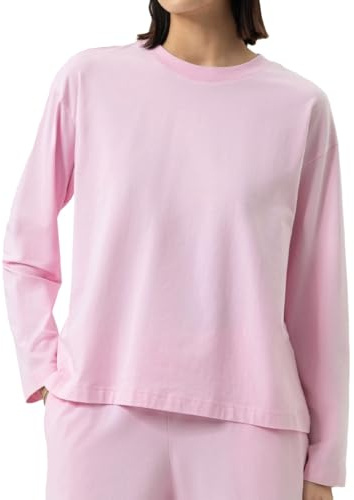 Mey Damen T-Shirt Langarm: Unifarbenes Shirt, Langarm, Überschnittene Schulter, Gerader Schnitt, Single Jersey aus Baumwolle mit Elasthan, Serie Solid Love