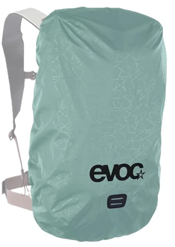 EVOC RAINCOVER SLEEVE Regenhülle, mint, L | wasserdichter Rucksackschutz, Rucksack Abdeckung mit reflektierendem Logo-Druck, flexible Größenanpassung