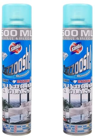 Window & Glass Cleaner, 500ml, Pack of 2 | Smooth Surfaces, Powerful, Fast Acting, Quick Dry, Easy Spray Application