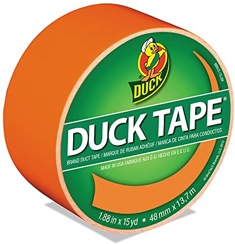 Colored Duct Tape 1.88 x 15 yds 3 Core Neon Orange 2 Rolls