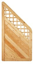 MEIN GARTEN VERSAND Stilvoller Zaunabschluss Dichtzaun + Holz Sichtschutz aus Lärche in Profilbrett - Optik mit Rankgitter Mosel in den Maßen 90 x 180 auf 90 cm (Breite x Höhe)
