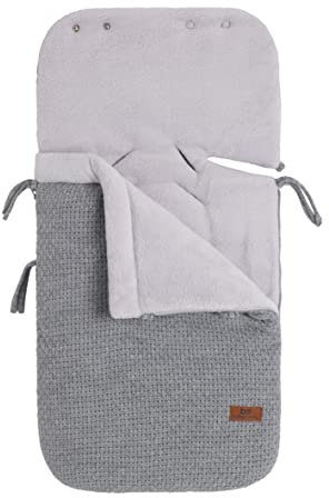 Baby's Only - Fußsack Babyschale 0+ Robust - Fußsack für Autositz - Auch für Maxi-Cosi - Wunderbar Warm - Ganzjährigen Verwendung - Mit 3- und 5-Punktgurten - Grau