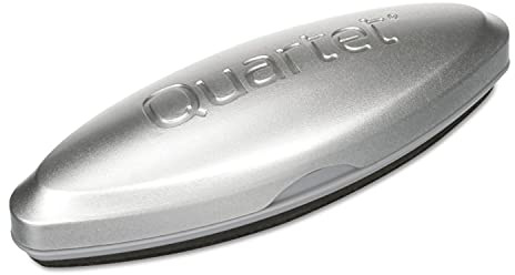 Quartet SFEB3 Weißwandtafelradierer aus Glas, magnetisch, 3-in-1, 16,5 x 3,5 cm, silberfarben