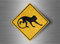 Akacha Aufkleber Sticker Auto Sign Achtung australien straÃŸenschild AFFE