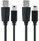 CELLONIC 2X USB Kabel 1m kompatibel mit Canon EOS 4000D 2000D 200D 1200D 80D 700D 600D 6D Mark II 5D Mark III EOS M10 PowerShot G7X SX530 HS IXUS 185 Ladekabel Mini USB 2.0 Datenkabel schwarz PVC