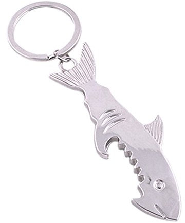 Gemini_mall® Shark Shape Bottle Opener Keyring Keychain Key Ring Keyfob for Gift