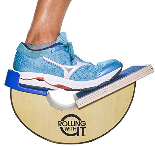 Rolling With It premium-qualität holz kalb stretcher & fuß rocker - achillessehnenentzündung, fersensporn, shin splint, tight waden, arch & heel pain relief - knöchel-keil