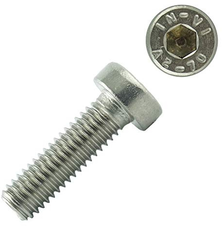 Eisenwaren2000 | Zylinderschrauben mit Innensechskant M12 x 16 mm (10 Stück) - Zylinderkopf Schrauben ISO 14580 - DIN 7984 Gewindeschrauben - Edelstahl A2 V2A - rostfrei