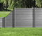 HORI WPC Sichtschutz Zaun Steckzaun Gartenzaun Komplettset für Garten und Terrasse, beidseitig glatt, 6x Quadratisch + 7x Pfosten I zum Einbetonieren I Zaun: Anthrazit I Pf.: Anthrazit