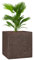 Blumfeldt Solid Grow Rust - Jardinière balcon, Intérieur, Extérieur, Décorative, Fibrociment, Résistante à la pluie, Antichoc, Transport facile, Culture herbes et légumes, 40x41x40cm - Marron