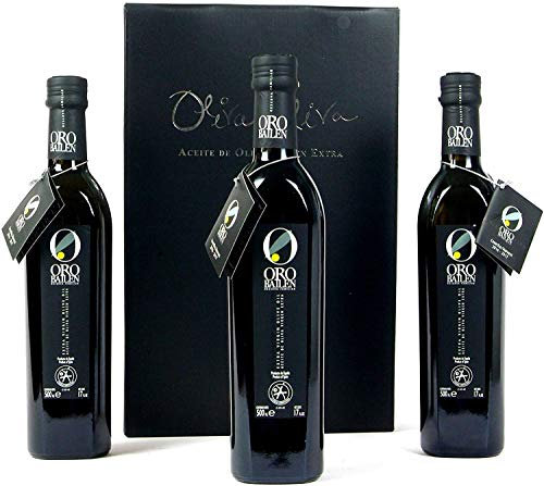 3 botellas x 500 ml - Oro Bailen Reserva Familiar Picual- Aceite de Oliva Virgen Extra por Oliva Oliva