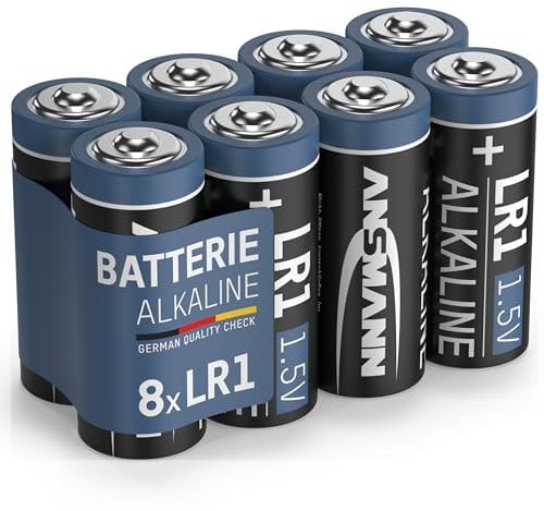 ANSMANN LR1 1,5V Alkaline Batterie - 8er Pack Lady N Batterien geeignet für Alarmanlagen, Heizungsthermostaten, Sensoren, Alarmanlagen & vieles mehr - Einwegbatterie