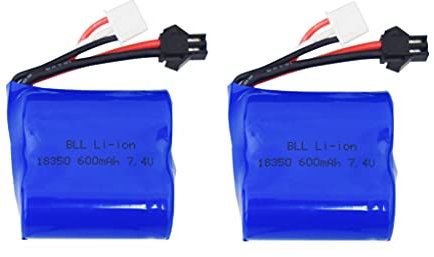 ZYGY 2PCS 7.4V 600mAh Batterie au Lithium pour Syma Q2 Q3 Skytech H100 H102 H106 H120 RC Bateau